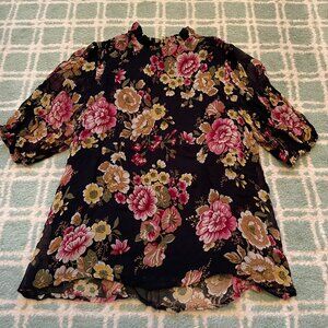 Sezane ruffle neck blouse 38 (6)